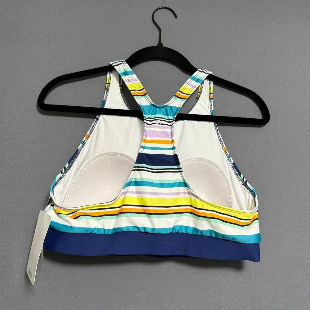 Next Tabata Sports Bra XL Racerback Striped Yoga‎ Gym Fitness Activewear Sporty